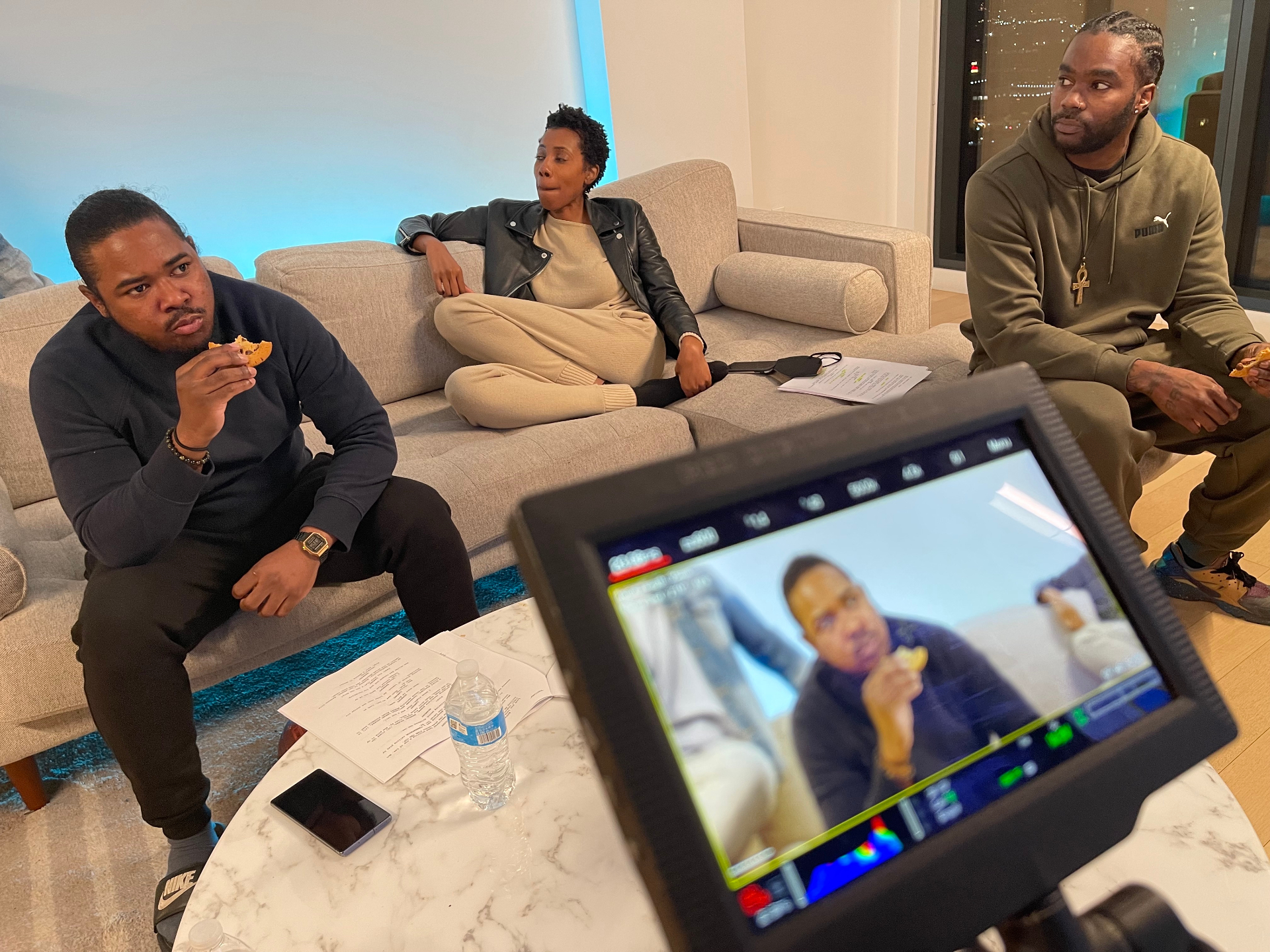 On set of Faultless — Niambi directing